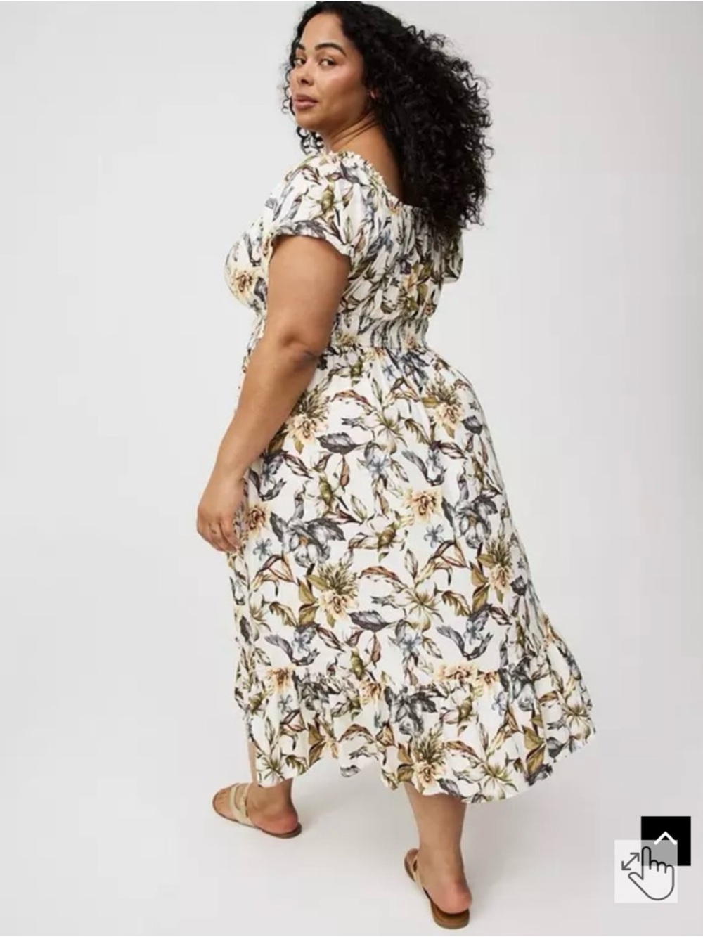 Torrid Washable Challis Off-Shoulder Tea Dress